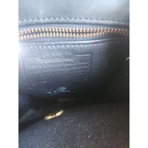 Coach Vintage Black Leather 9960 "Daypack" Backpack w/ Turnlock & Drawstrings - Picture 11 of 12